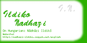 ildiko nadhazi business card